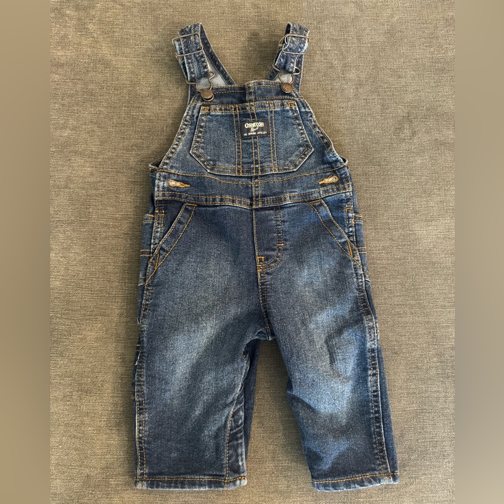 OshKosh B'gosh Blue Denim Overalls Classic Style